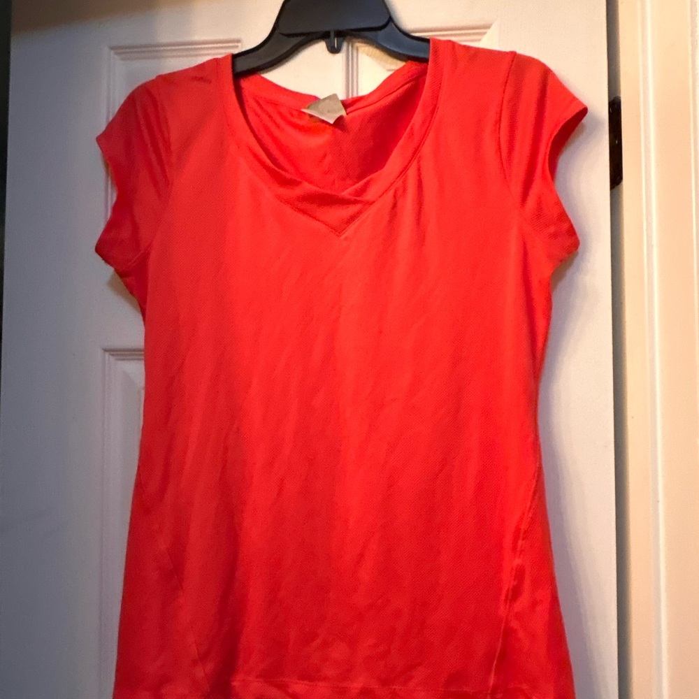 Rainbeau Bright Coral Short Sleeve Women's Top medium